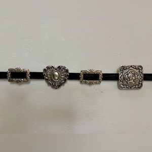 Vintage Brighton Leather and Silver Concho Belt (Medium)